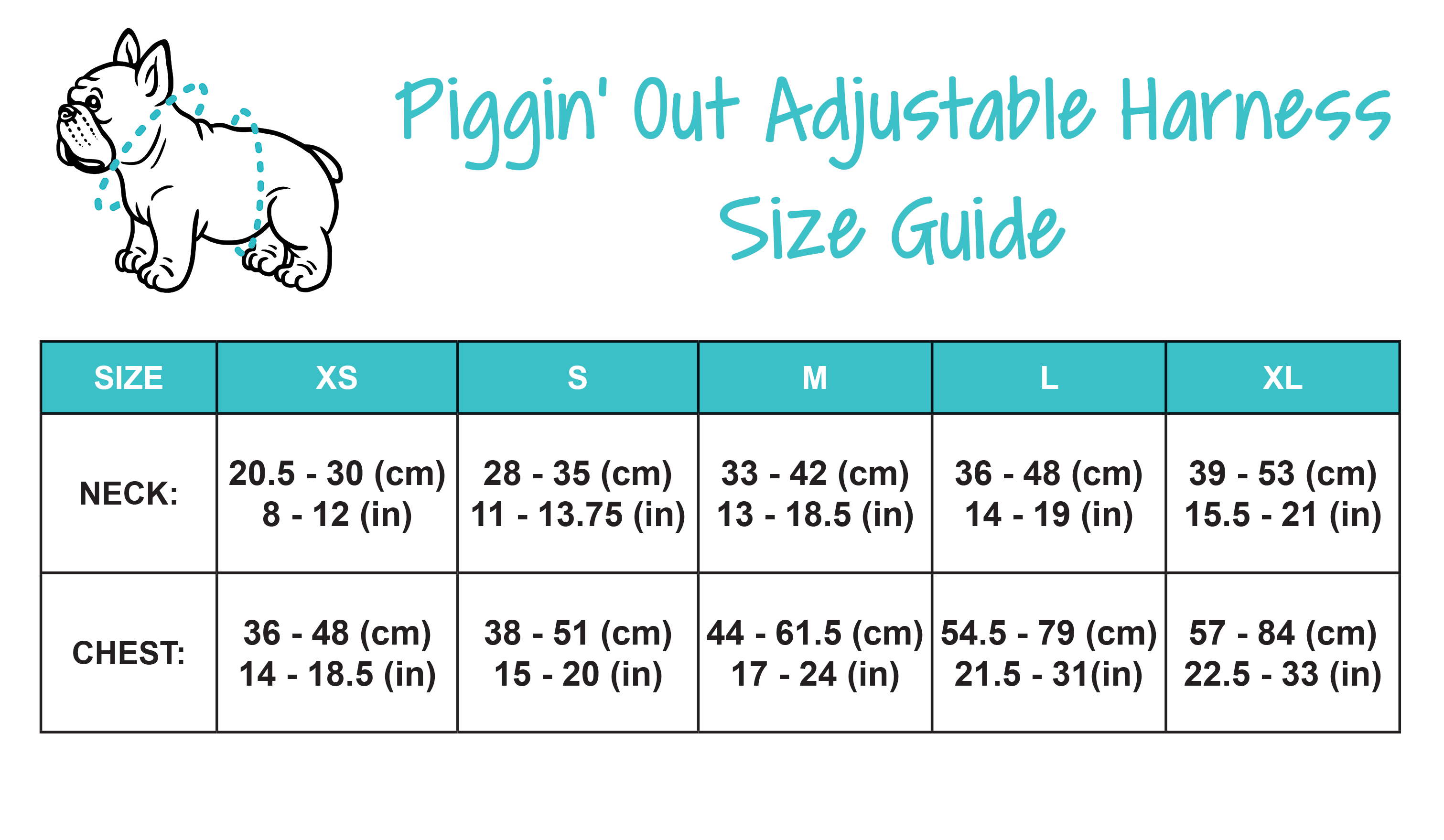 korriko adjustable harness size guide