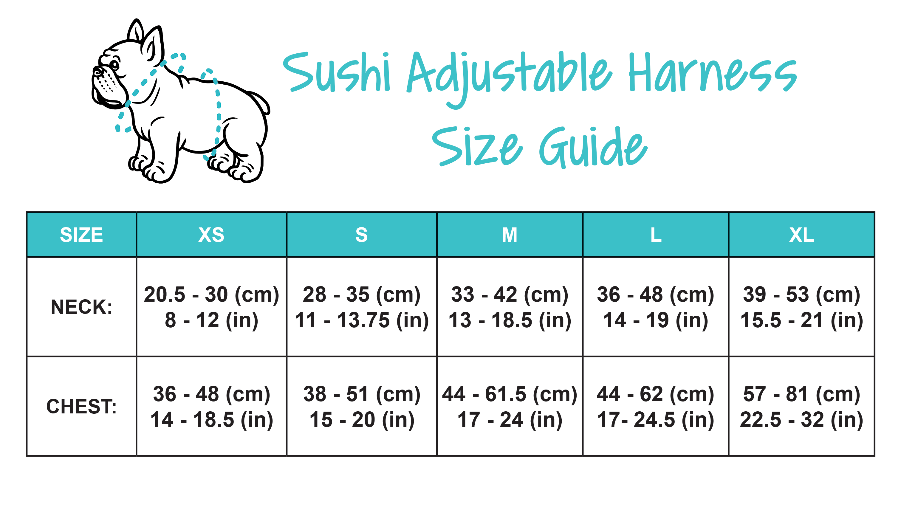 korriko adjustable harness size guide